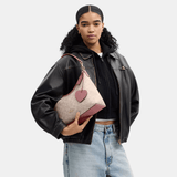 Coach Laurel Shoulder Bag In Signature Canvas With Heart Charm