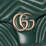 Gucci GG Marmont Medium Shoulder Bag In Green Leather
