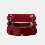 Gucci Blondie Mini Shoulder Bag In Rosso Ancora Red Patent Leather