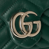 Gucci GG Marmont Mini Shoulder Bag In Green Leather