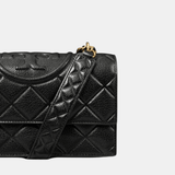 Tory Burch Small Fleming Shoulder Bag (Black)