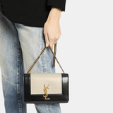 Saint Laurent Kate Small Shoulder Bag (Black/ White)