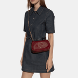 Gucci Blondie Mini Shoulder Bag In Rosso Ancora Red Patent Leather