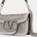 Valentino Garavani Locò Small Shoulder Bag With Rhinestones