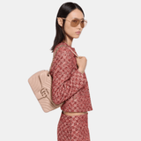 Gucci GG Marmont Medium Shoulder Bag In Pink Beige Leather