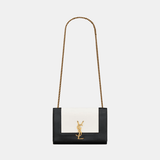 Saint Laurent Kate Small Shoulder Bag (Black/ White)