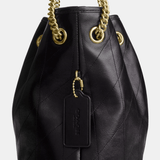 Coach Evelyn Shoulder Bag With Quilting (Black)