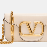 Valentino Garavani Locò Small Shoulder Bag (Light Ivory)