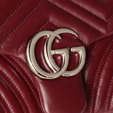 Gucci GG Marmont Medium Shoulder Bag In Rosso Ancora Red Leather