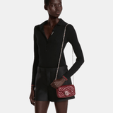 Gucci GG Marmont Mini Shoulder Bag In Rosso Ancora Red Leather
