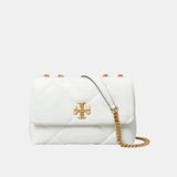 Tory Burch Kira Small Diamond Quilt Convertible Shoulder Bag (Blanc)