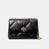 Tory Burch Kira Diamond Quilt Convertible Shoulder Bag (Black)