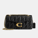 Coach Quilted Tabby 26 Shoulder Bag (Black/Gold)