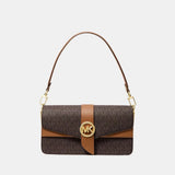 Michael Kors Greenwich Medium Shoulder Bag (Brown/Acorn)