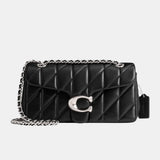 Coach Quilted Tabby 26 Shoulder Bag (Black/Silver)
