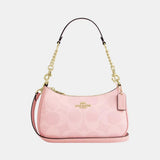 Coach Teri Shoulder Bag In Signature Canvas (Powder Pink)