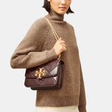 Tory Burch Diamond Quilted Eleanor Shoulder Bag (Burgundy)