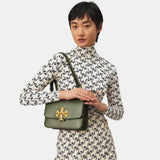 Tory Burch Large Eleanor Convertible Shoulder Bag (Dark Ivy)