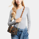 Michael Kors Greenwich Medium Shoulder Bag (Brown/Acorn)