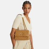 Tory Burch Kira Chevron Small Convertible Handbag (Desert Dune)