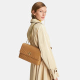Tory Burch Kira Chevron Convertible Shoulder Bag (Dusty Almond)