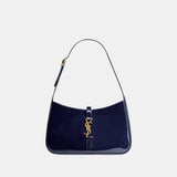 Saint Laurent Le 5 à 7 Shoulder Bag in Patent Leather (Midnight Blue)