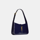 Saint Laurent Le 5 à 7 Shoulder Bag in Patent Leather (Midnight Blue)
