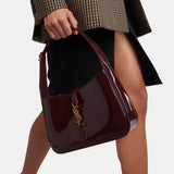 Saint Laurent Le 5 à 7 Shoulder Bag in Patent Leather (Red Wine)