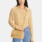 Tory Burch Kira Chevron Small Convertible Handbag (Desert Dune)