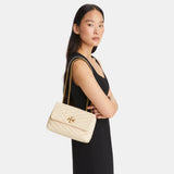 Tory Burch Kira Chevron Small Convertible Handbag (New Cream)