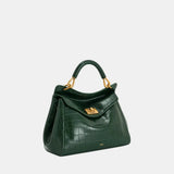 JW Pei Lucia Classic Top Handbag (Green Croc)